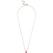 ENAMEL Copenhagen Amore Red halskæde forgyldt sølv (45 + 5 cm)