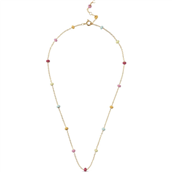 ENAMEL Copenhagen Lola Bold Rainbow halskæde sølv forgyldt emalje (38 + 4 cm)