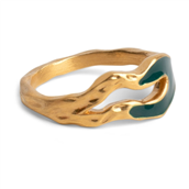 *ENAMEL Copenhagen Nora ring forgyldt sølv (str. 52)