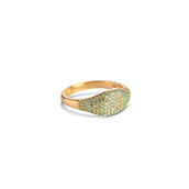 *ENAMEL Copenhagen Sparkling Mary ring forgyldt sølv m. grønne zirkonia