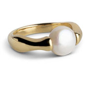 *ENAMEL Copenhagen Bianca ring forgyldt sølv m. fvp (str. 57)