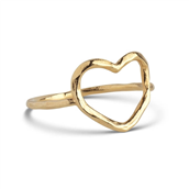 ENAMEL Copenhagen Organic Heart ring forgyldt sølv (str. 46-61)