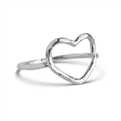 ENAMEL Copenhagen Organic Heart ring sølv (str. 46-61)