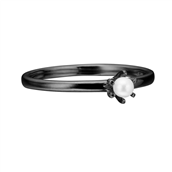 *Enamel Copenhagen,ring petit pearl sølv srhd, 4mm hvid fvp str. 54
