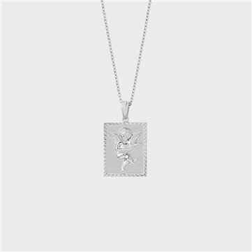 *IX Studios Angel Pendant sølv med halskæde (50 cm)