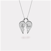 *IX Studios Forever Love vedhæng sølv med 2x halskæde (50 cm)