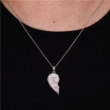 *IX Studios Forever Love vedhæng sølv med 2x halskæde (50 cm)