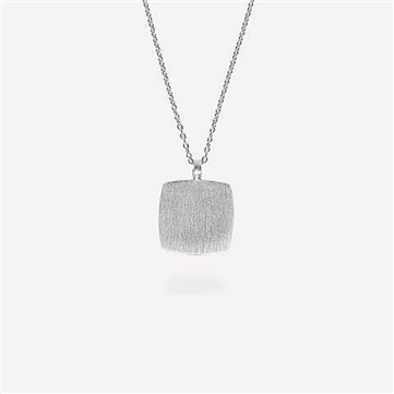*IX Studios Cushion vedhæng sølv med halskæde (60 cm)