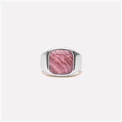 IX Studios Cushion Signet Ring Rhodocrosite sølv (str 48-66)