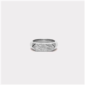 IX Studios Mini Brushed Hexagon ring sølv (str 48-66)