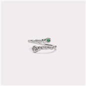 IX Studios Green Nature ring sølv med grøn zirkonia (str 48-60)
