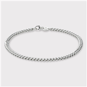IX Studios Curb armbånd sølv (17-21 cm)