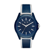 *Armani Exchange Drexler herreur plastic urkasse polyurethan rem 44mm mineralglas 5atm
