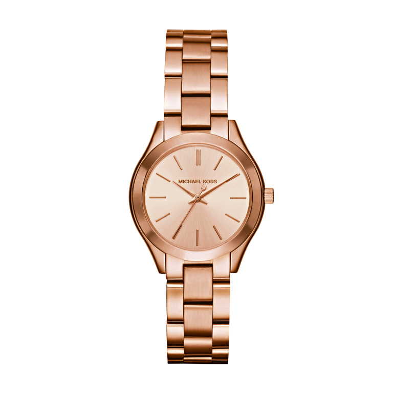 Michael Kors Slim dameur lænke rosa skive | Michael Kors ure - Køb hos