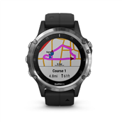 Garmin Fenix 5 Plus Sort/Gummi Ø47 mm Smartwatch
