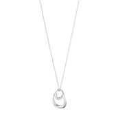 Georg Jensen Offspring halskæde 433B sølv m. pavéret diamanter 0.08 ct, 45 cm
