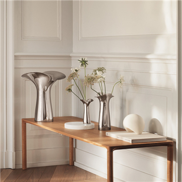 Georg Jensen Bloom Botanica vase lille, rustfrit stål, blank, 220mm