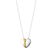 *Georg Jensen, Heart af Georg Jensen halskæde 638 sølv med 45cm rund anker kæde