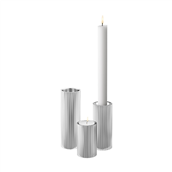 Georg Jensen Bernadotte lysestagesæt rustfrit stål blank 80-140mm