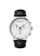 Georg Jensen Herreur KOPPEL HK317 - 41mm, kvarts, hvid urskive, sort læderrem