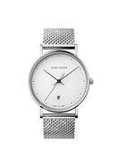 Georg Jensen Herreur KOPPEL HK318 - 38mm, kvarts, hvid urskive, stållænke