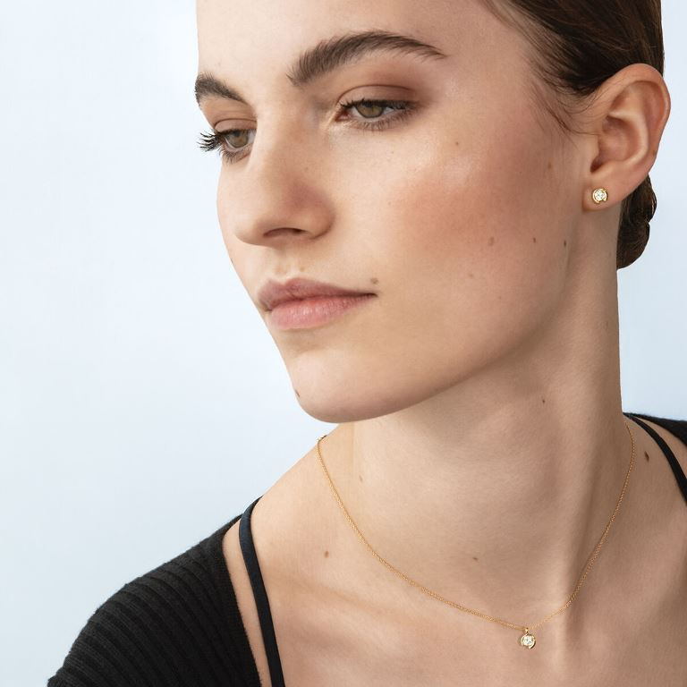 Georg Jensen Mercy halskæde kt. guld m. 0,10ct. tw/vs | Georg Jensen Smykker - Køb hos pindj.dk