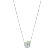 Georg Jensen x Stine Goya Daisy halskæde sølv m. blå og grøn emalje