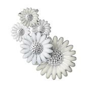 Georg Jensen x Stine Goya Daisy ear cuff large sølv rhodineret m. hvid emalje (1 stk) Venstre