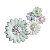 Georg Jensen x Stine Goya Daisy ear cuff medium sølv rhodineret m. farvet emalje (1 stk) Venstre