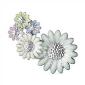 Georg Jensen x Stine Goya Daisy ear cuff medium sølv rhodineret m. farvet emalje (1 stk) Højre