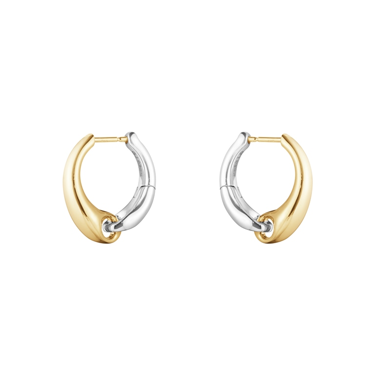 Georg Jensen REFLECT LARGE 652B øreringe kt. guld + sølv | Georg Smykker - Køb hos pindj.dk