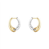 Georg Jensen REFLECT LARGE 652B øreringe 18 kt. guld + sølv