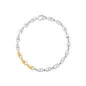 Georg Jensen REFLECT SLIM 652A armbånd 18 kt. guld + sølv (str. S-XL)