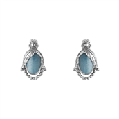 Georg Jensen Heritage Collection 2023 øreclips sølv m. blå kvarts