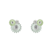 Georg Jensen x Stine Goya Daisy ørestikker sølv rhodineret m. emalje