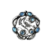 Georg Jensen Moonlight broche sølv Månesten