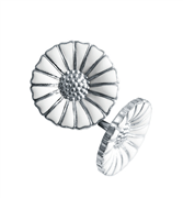 Georg Jensen Daisy ørespyd hvid emalje 11 mm sølv
