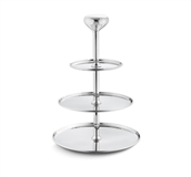 Georg Jensen Alfredo 3 lag kagefad blankt rustfrit stål  