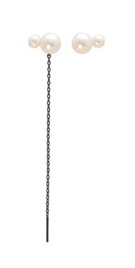 Heiring Ørestik  sølv ox fwp. 8-8,5 mm.& 5-5,5 mm, m. kæde