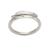 Heiring Feather ring rhodineret sølv mini fjer str. 48-62