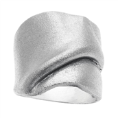 *Heiring Rustique ring sølv rhodineret str. 60