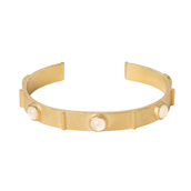 *Heiring Embrace armring forgyldt sølv m. 5 x 6mm hvid månesten
