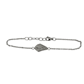 Heiring Faggio Mini armbånd sølv oxideret 16-18,5cm