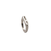 Heiring INITIALS G ring rhodineret sølv str. 48-60