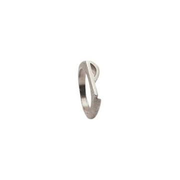 Heiring INITIALS P ring rhodineret sølv str. 48-60