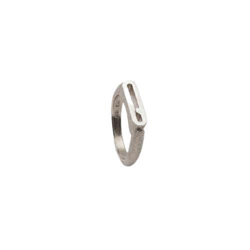 Heiring INITIALS Q ring rhodineret sølv str. 48-60