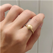 *Heiring ring WARNA 14 kt. guld m/massiv buet top str. 53