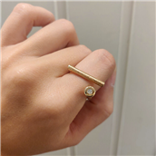 *Hering SIMPLICITY ring 14kt m/ brill 0,05 - str. 52
