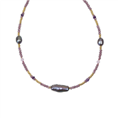 Hultquist Purple Sia Halskæde sølv forgyldt (35 + 5cm)