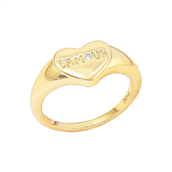 Hultquist L'amour ring forgyldt sølv m. cz (str. 50-55)